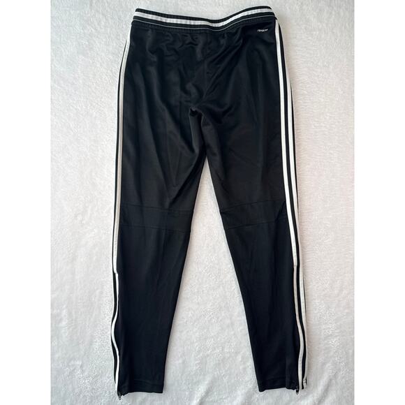 Adidas Climacool Women Medium Track Pants Tricot Black White 3 Stripe Ankle Zip - Picture 7 of 7